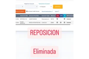 Reposición eliminada